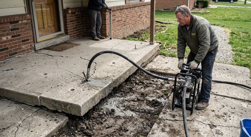 Patio Raising in Des Moines, IA